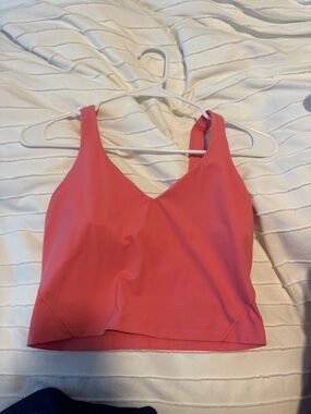 Lululemon coral cropped align tank top